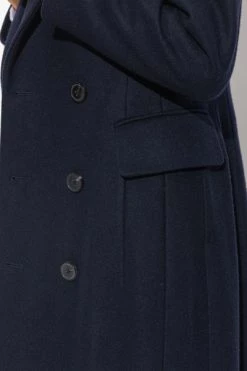 Dries Van Noten Trenchcoats & Mantels Fitted Wool Coat Blue