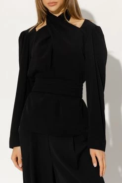 Dries Van Noten T-shirts Belted Top Black -Dries Van Noten Verkoopwinkel 0113b99e2c09b15cf4c6b805db24e930