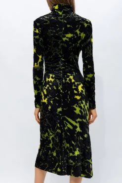 Dries Van Noten Maxi Jurken Velour Dress Black -Dries Van Noten Verkoopwinkel 0519fbb05987f7235c103720b4735071