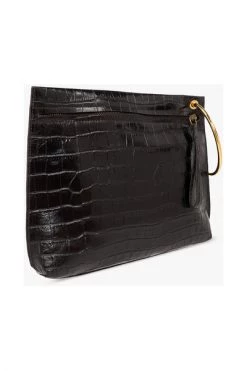 Dries Van Noten Handtassen Leather Ring Clutch Black -Dries Van Noten Verkoopwinkel 059db85fe4f4d6347cc1dbdd7a148a6d