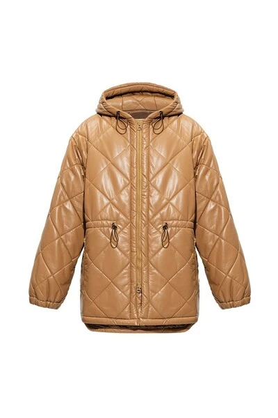 Dries Van Noten Gewatteerde Jassen Hooded Quilted Jacket Brown 4 Dries Van Noten Gewatteerde Jassen Hooded Quilted Jacket Brown - Afbeelding 2