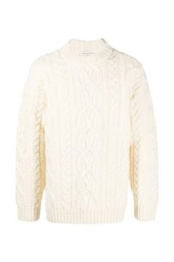 Dries Van Noten Truien & Vesten Round-neck Knitwear Beige