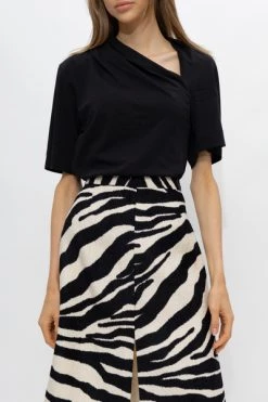 Dries Van Noten Blouses Cotton T-shirt Black -Dries Van Noten Verkoopwinkel 0da1c01991188fc7bcf8ca66ef8692f8