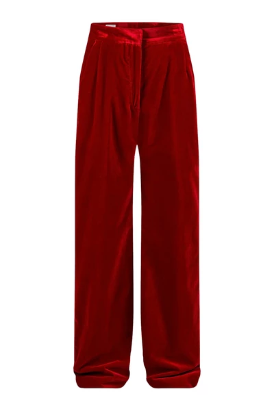 Dries Van Noten Pantalons Straight Trousers Red 4 Dries Van Noten Pantalons Straight Trousers Red - Afbeelding 2