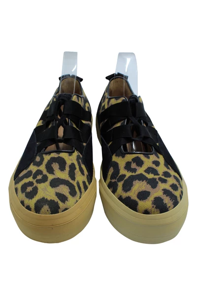 Dries Van Noten Vintage Schoenen Pre-owned Lace Up Leopard Print Sneakers Black 5 Dries Van Noten Vintage Schoenen Pre-owned Lace Up Leopard Print Sneakers Black - Afbeelding 4