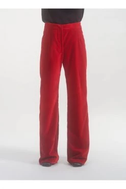 Dries Van Noten Pantalons Straight Trousers Red