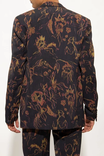 Dries Van Noten Jassen Blazer With Floral Motif Brown 3 Dries Van Noten Jassen Blazer With Floral Motif Brown - Afbeelding 2