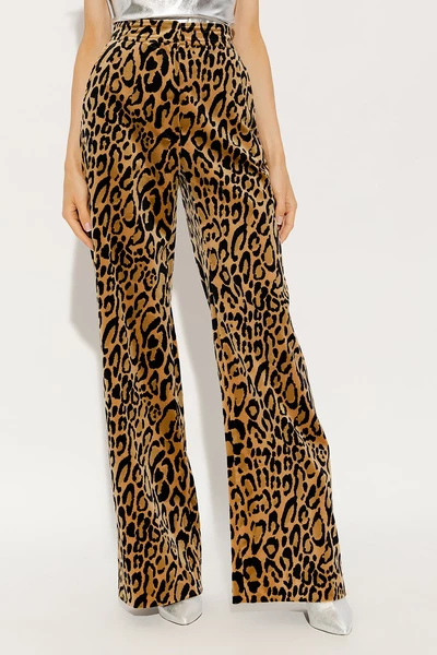 Dries Van Noten Pantalons Trousers With Animal Motif Brown 3 Dries Van Noten Pantalons Trousers With Animal Motif Brown