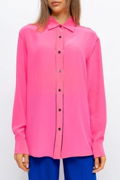 Dries Van Noten Longsleeve Shirts Silk Shirt Pink -Dries Van Noten Verkoopwinkel 173a748e543b4ef362f726f3e4ff2efa