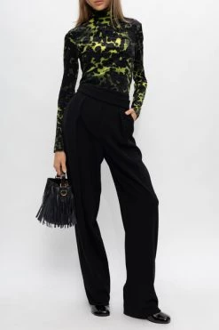 Dries Van Noten Coltruien Velour Turtleneck Sweater Black -Dries Van Noten Verkoopwinkel 20a82dadda312f49143e1e70d5b0bf3d