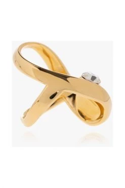 Dries Van Noten Ringen Ring With Rhinestones Yellow