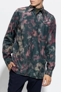 Dries Van Noten Casual Overhemden Silk Shirt Gray -Dries Van Noten Verkoopwinkel 2171ace9c5f4151b396aa4a5e939b546