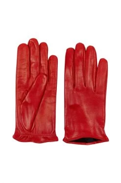 Dries Van Noten Handschoenen Gloves Red