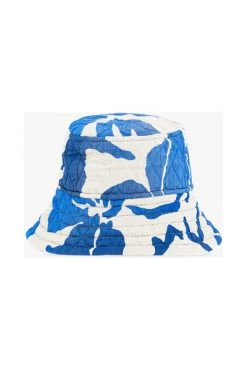 Dries Van Noten Hoeden Quilted Bucket Hat Blue