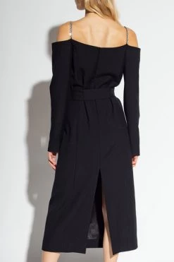 Dries Van Noten Casual Jurken Dress With Decorative Neck Black -Dries Van Noten Verkoopwinkel 28ffd604612d25cf88a1323fe5575f31