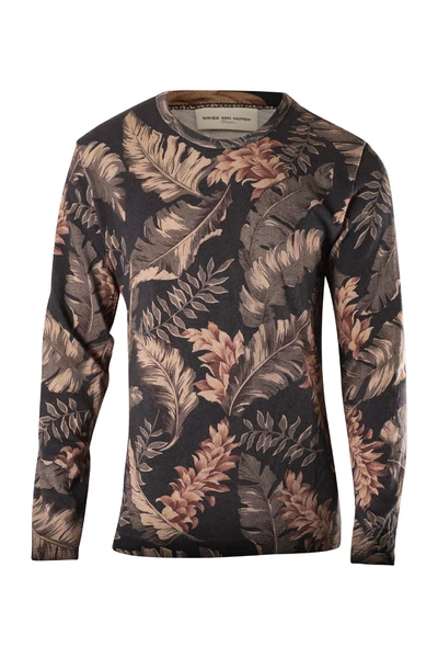 Dries Van Noten Truien & Vesten Printed Leaves Sweatshirt Brown 5 Dries Van Noten Truien & Vesten Printed Leaves Sweatshirt Brown - Afbeelding 3