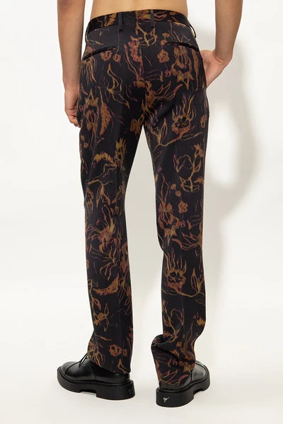 Dries Van Noten Kostuums Trousers With Floral Motif Brown 5 Dries Van Noten Kostuums Trousers With Floral Motif Brown - Afbeelding 4