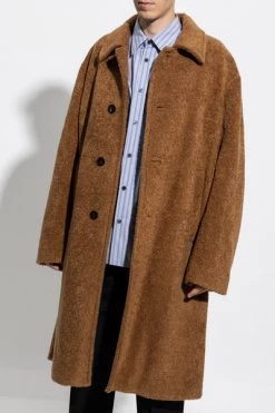 Dries Van Noten Jassen Fur Coat Brown