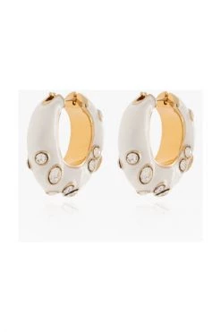 Dries Van Noten Oorbellen Hoop Earrings White -Dries Van Noten Verkoopwinkel 2efb1667f54c2b4127850734fd89bf40