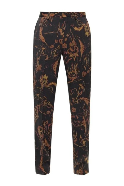 Dries Van Noten Kostuums Trousers With Floral Motif Brown 4 Dries Van Noten Kostuums Trousers With Floral Motif Brown - Afbeelding 3