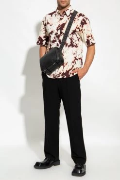 Dries Van Noten Korte Mouwen Overhemden Cotton Shirt Beige -Dries Van Noten Verkoopwinkel 33658eca5bd8f51c3e5d32e14f95f941