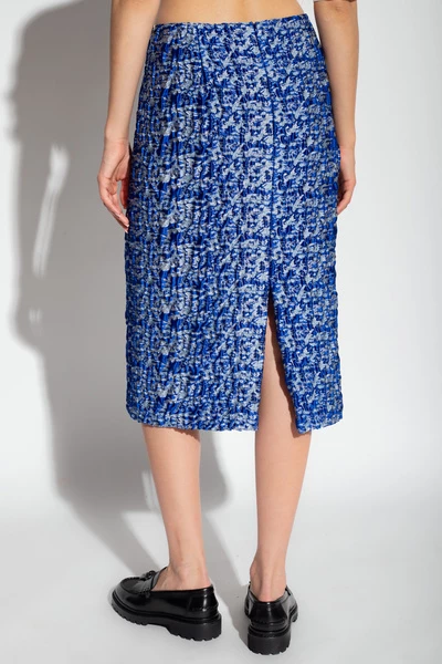 Dries Van Noten Midirokken Patterned Skirt Blue 4 Dries Van Noten Midirokken Patterned Skirt Blue - Afbeelding 2