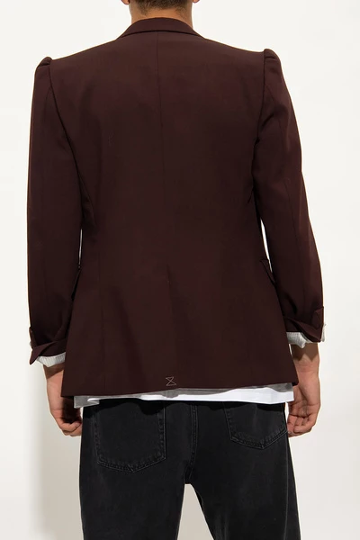 Dries Van Noten Jassen Wool Blazer Red 3 Dries Van Noten Jassen Wool Blazer Red