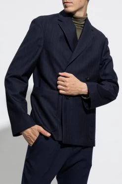 Dries Van Noten Jassen Double-breasted Blazer Blue -Dries Van Noten Verkoopwinkel 36ebcaf0abc3fd084e1b2117e37145c0