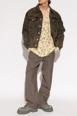 Dries Van Noten Vesten Cardigan With Animal Motif Beige