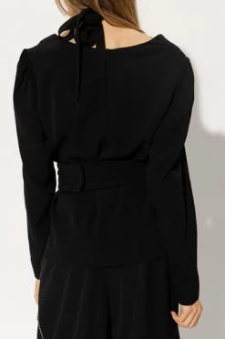 Dries Van Noten T-shirts Belted Top Black