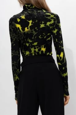 Dries Van Noten Coltruien Velour Turtleneck Sweater Black -Dries Van Noten Verkoopwinkel 3d0a882a29865b54cda8f6eb430eb764