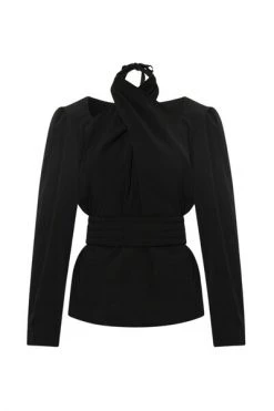 Dries Van Noten T-shirts Belted Top Black -Dries Van Noten Verkoopwinkel 3e1bde3693c5a635a7018d47896f11fe