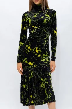 Dries Van Noten Maxi Jurken Velour Dress Black -Dries Van Noten Verkoopwinkel 44843c23d7b9f318661a8f5c24f8ee0f