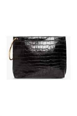 Dries Van Noten Handtassen Leather Ring Clutch Black -Dries Van Noten Verkoopwinkel 4d48842382f5abcae26b006c90b087b2
