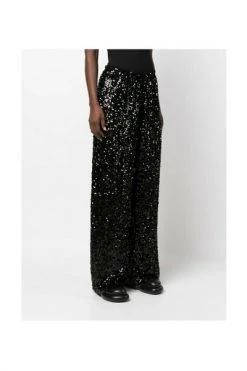 Dries Van Noten Wijde Broeken Wide Trousers Black