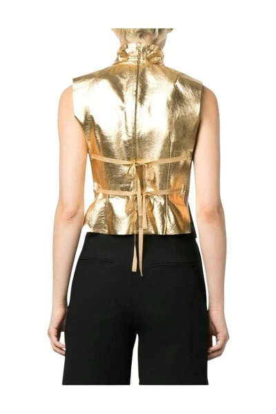 Dries Van Noten Tops Sleeveless Top Yellow 4 Dries Van Noten Tops Sleeveless Top Yellow - Afbeelding 2