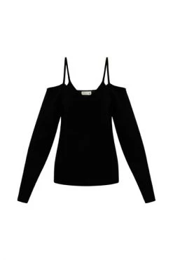 Dries Van Noten Blouses Wool Top Black -Dries Van Noten Verkoopwinkel 61c8bf83fa1eadb0eb305b9b838da799