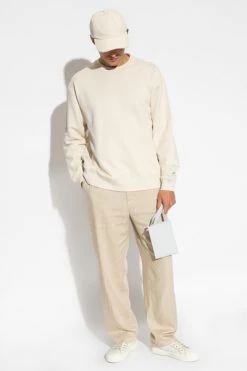 Dries Van Noten Hoodies & Sweatvesten Cotton Sweatshirt Beige -Dries Van Noten Verkoopwinkel 64c8ba96555756d9e35580eae88f53a1