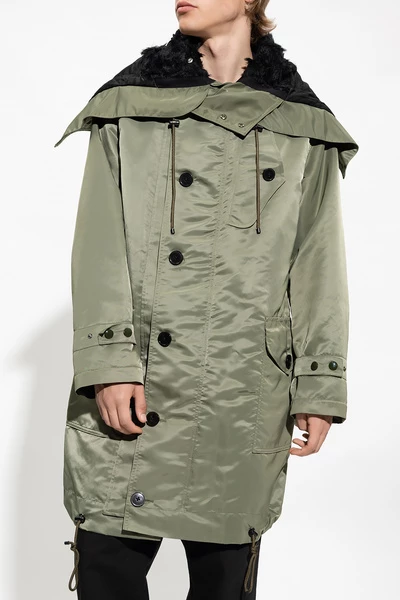 Dries Van Noten Parka Jassen Hooded Parka Green 6 Dries Van Noten Parka Jassen Hooded Parka Green - Afbeelding 4