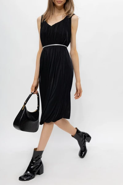 Dries Van Noten Casual Jurken Strap Dress Black 6 Dries Van Noten Casual Jurken Strap Dress Black - Afbeelding 4