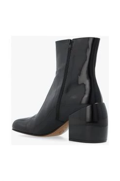 Dries Van Noten Enkellaarsjes Leather Heeled Ankle Boots Black -Dries Van Noten Verkoopwinkel 70a38947480f4281486ebf86a495ac10