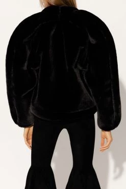 Dries Van Noten Jassen Faux Fur Jacket Black -Dries Van Noten Verkoopwinkel 7a117fcc317067ab0474323879fef060