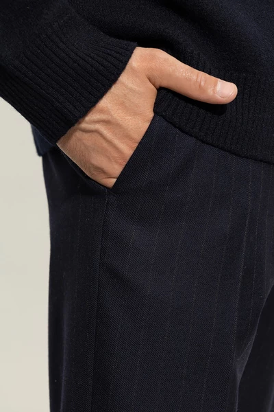 Dries Van Noten Kostuums Pleat-front Trousers Blue 3 Dries Van Noten Kostuums Pleat-front Trousers Blue