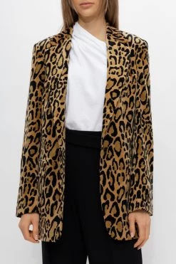 Dries Van Noten Blazers Blazer With Animal Motif Beige -Dries Van Noten Verkoopwinkel 842ea113d8ef2d490d122bd5aba36a8d