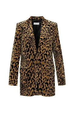 Dries Van Noten Blazers Blazer With Animal Motif Beige -Dries Van Noten Verkoopwinkel 84948e20aebe4b12d365cb3461c031c7