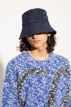 Dries Van Noten Hoeden Quilted Bucket Hat Blue
