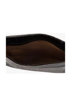 Dries Van Noten Handtassen Leather Ring Clutch Black