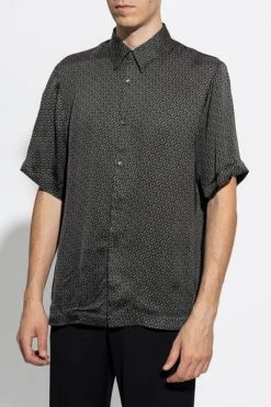 Dries Van Noten Korte Mouwen Overhemden Patterned Shirt Black -Dries Van Noten Verkoopwinkel 88c6bcba75cde81b84c1530d0b902569
