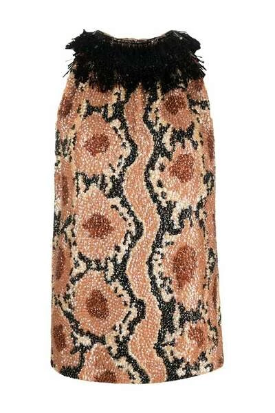 Dries Van Noten Sleeveless Tops Brown 3 Dries Van Noten Sleeveless Tops Brown