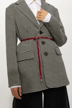 Dries Van Noten Riemen Leather Belt Red